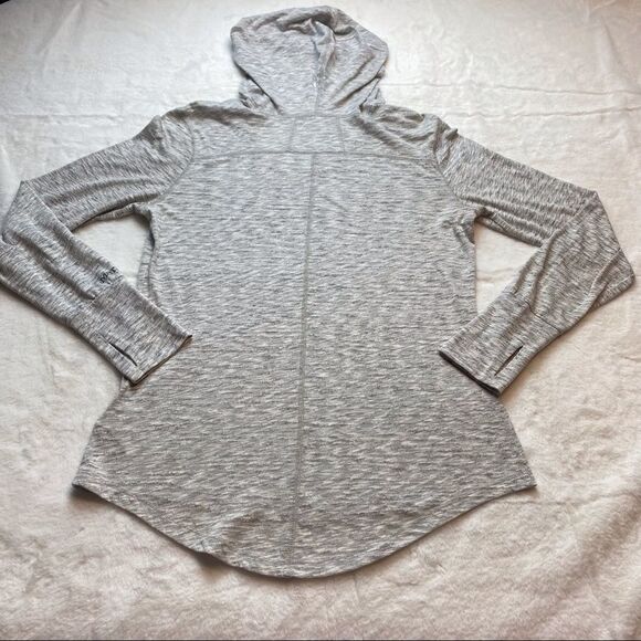 Marmot Gray Hooded Light Weight Pullover Top Size Medium - Picture 2 of 10